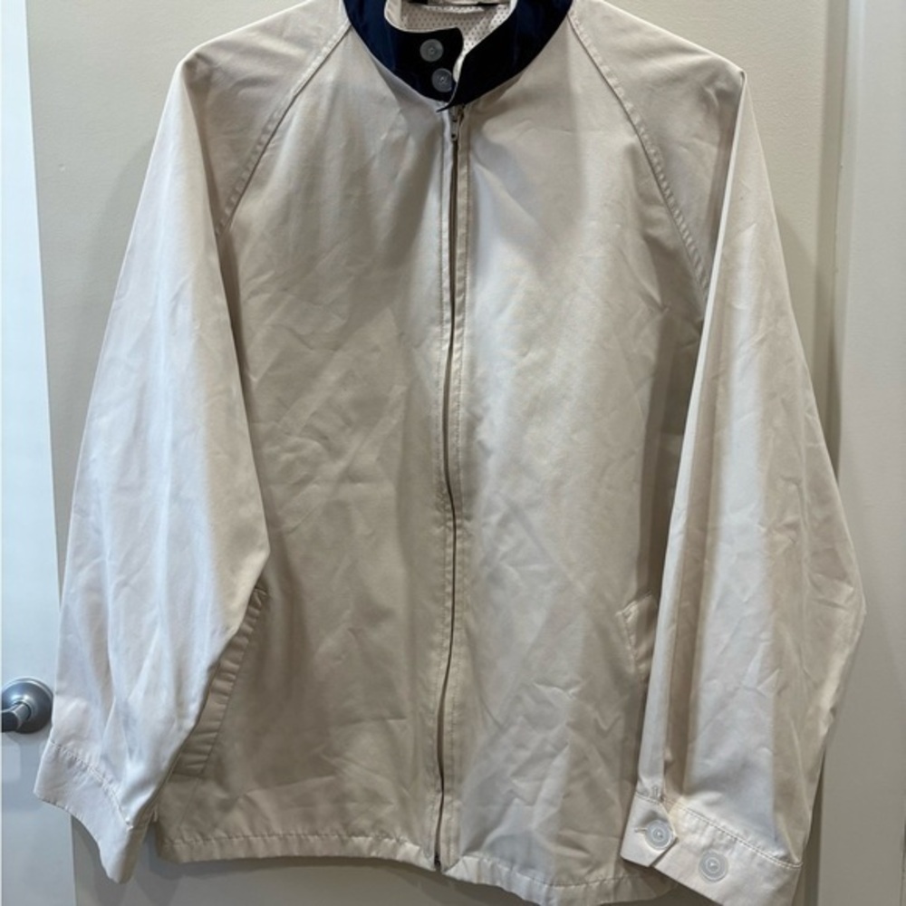 Vintage London Fog Men’s Windbreaker Navy Size 42 Mesh Lining